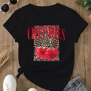 Black Cherry Graphic Women's Top